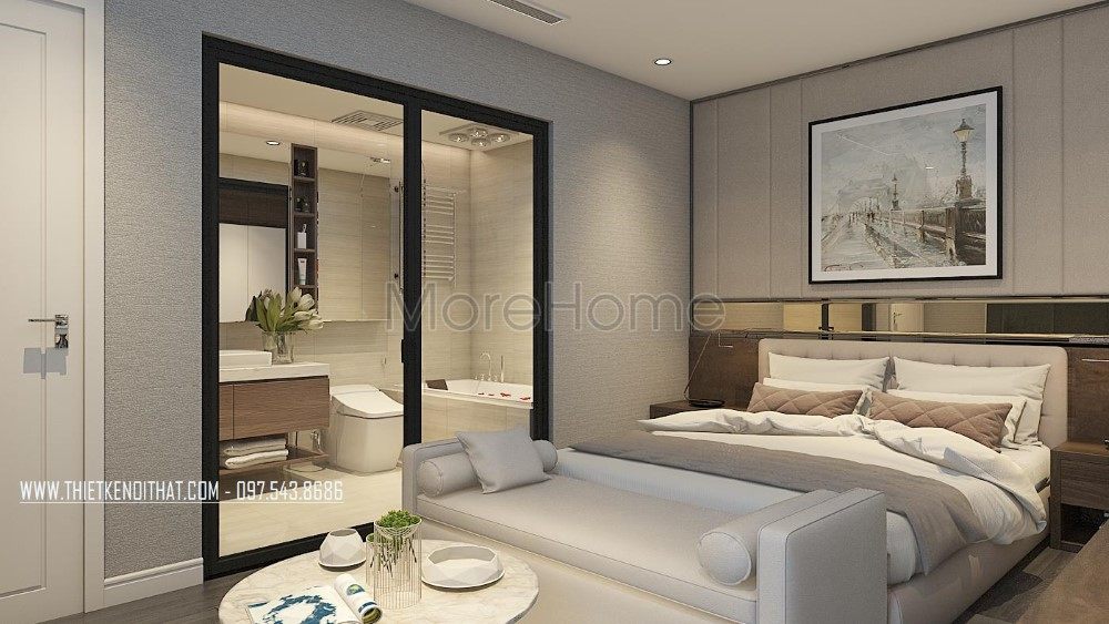 Thiết kế nội thất phòng ngủ chung cư Imperia garden 203 Nguyễn Huy Tưởng Thanh Xuân Hà Nội